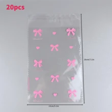 200 túi quà tặng tự dính trong suốt, túi quà tặng bằng nhựa họa tiết nơ hồng, túi đựng trang sức tự dính, túi quà tặng thủ công tự dính, thích hợp làm quà tặng dịp lễ, sinh nhật, đám cưới và tiệc tùng. - Túi đóng gói - Xem 9