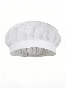 1pcs/3pcs Breathable Mesh Chef Hat Kitchen Cooking Chef Hat Adjustable Food Service Hair Net Reusable Washable Mesh Bouffant Hat (Black) (White) - 查看 12