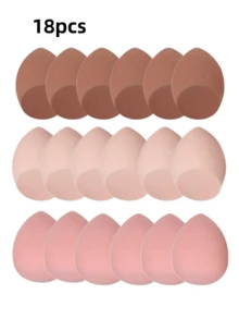 12pcs Large Random Color Makeup Sponge Eggs, Mixed Beauty Sponges For Liquid, Cream And Powder Perfect Application, Multicolor Makeup Sponges Suitable For All Skin Types, Latex-Free Dual-Use Powder Foundation - Multicolor - View 7