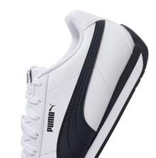 PUMA彪馬 Turin 3 運動低筒 生活休閒鞋 男女同款 白黑色 - 黑與白 - 查看 6