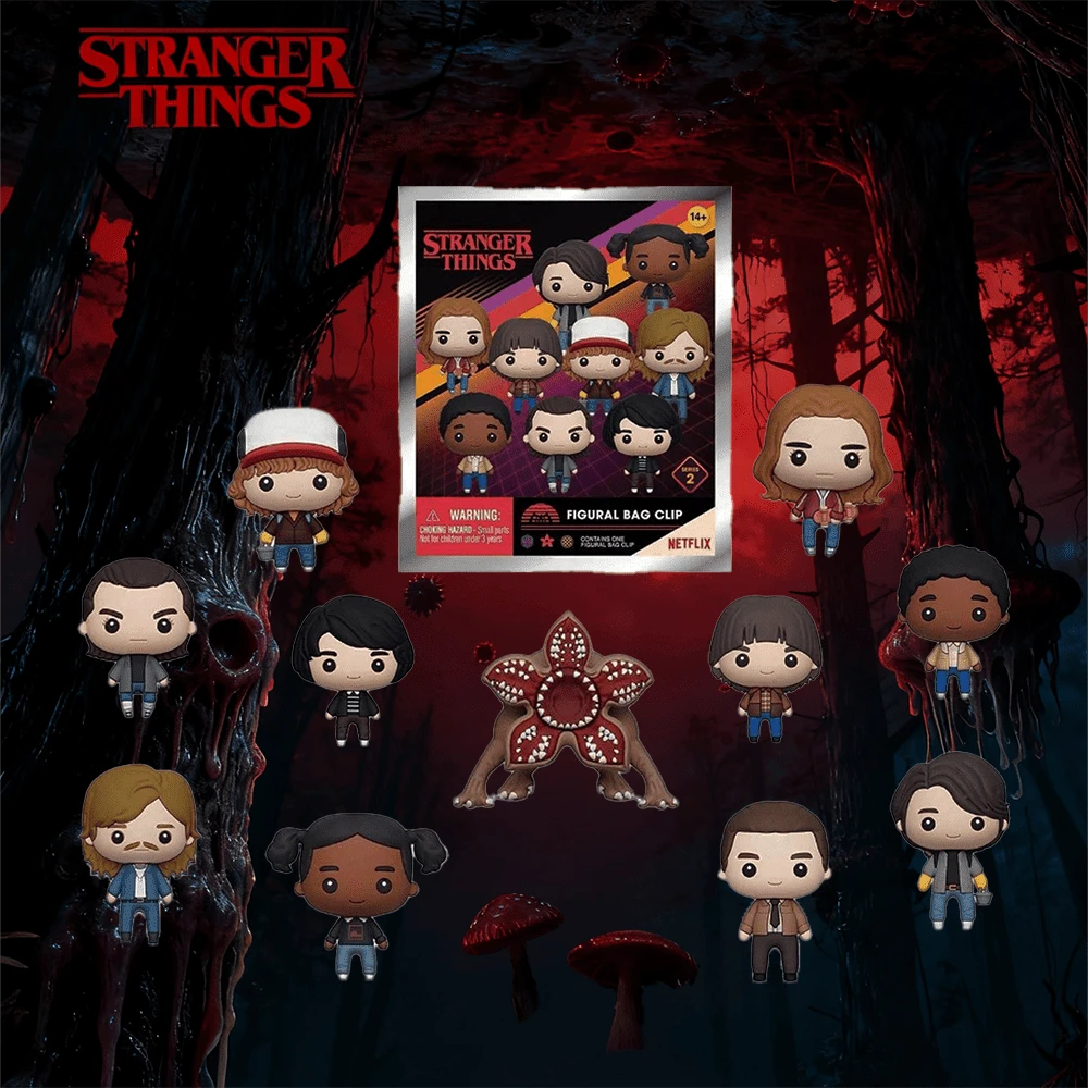 Netflix 1PC Stranger Things Officially Licensed 3D Anime Character Series - 1pc Mystery Bulk Bag Clip Keychain Random One Mike Wheeler And Eleven Or Other Characters For Mom And Friend Anniversary Gifts - Multicolor - View 1
