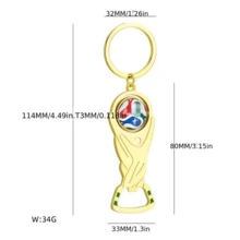 FIFA FIFA 2件套多功能开瓶器钥匙扣套装 - 可旋转吊坠，不锈钢材质，是送给粉丝的理想礼物，适合日常使用，也适用于感恩节、情人节、慕尼黑啤酒节、圣诞节、万圣节等节日，经久耐用且方便实用。 - 查看 10