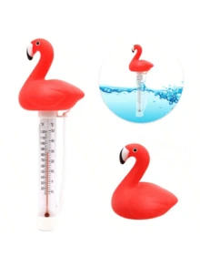 Flamingo Shaped Pool Thermometer, Measures Pool, Spa, Bath Water Temperature, Fuchsia - A - View 6