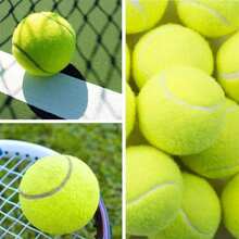 3pcs Pet Elastic Tennis Balls, Colorful Interactive Bouncy Balls Pet Dog Toys - Multicolor - View 4