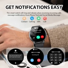 LAXASFIT Latest Fashion Smart Watch For Women, With Multiple Sports Modes, Tracking, Sedentary Reminder, Stopwatch, Wireless Call And Message Notification, Calorie Tracking, Daily Activity Recording, A Multifunctional Wristwatch - View 3