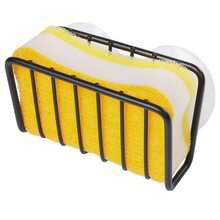 1pc Metal Kitchen Sink Organizer Rack, No Drill Sink Drain Shelf, Sponge & Drain Holder - Multicolor - View 10