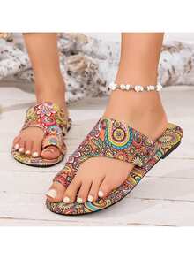 Women's Sandals, Flip-Flops, Bohemian Style, Lightweight And Comfortable, Non-Slip Sole, Perfect For Beach Vacations, Dates, And Walks, And A Great Valentine's Day Gift. - Màu xanh bạc hà - Xem 2