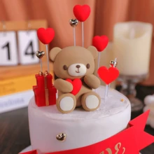 1 chiếc phụ kiện trang trí bánh hình gấu bông, trang trí bánh sinh nhật cho bé, trang trí bánh sinh nhật cho trẻ sơ sinh, trang trí bàn làm việc phòng trẻ em, trang trí không gian tiệc tùng, trang trí nhà cửa. - Nhiều màu - Xem 10