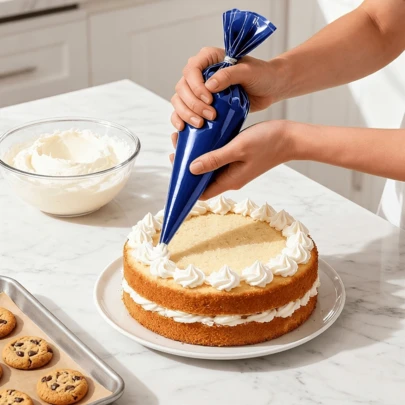 50/100 Piezas (16/18/21 Pulgadas) Bolsas de Pastelería Desechables, Bolsas de Glaseado de PE Reforzadas para Decoración de Pasteles, Galletas y Hornear, Bolsas de Crema DIY para Tuberías, Accesorios de Cocina para Hornear