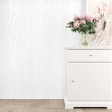 1 Roll White Wood Grain Self-Adhesive Wallpaper, Waterproof & Stain-Resistant PVC, Easy Installation & Removable, Suitable For Kitchen Cabinets, Tabletops, Drawers, Furniture Renovation, Bedroom, Living Room, Dorm Wall Decor, Easy To Clean, Customizable Cutting - White 1pc - View 7