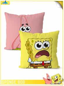 SpongeBob SquarePants 1pc Themed Cartoon Pattern Pillowcase, Featuring , Squidy, Mr. Kcrab, Made Of Super Soft And Comfortable Polyester Material, Machine Washable, Suitable For Sofa, Bed, Bedroom And Living Room Decoration, All Year Round, Sofa Supplies, Bedding Gifts, No Filling Pillowcase, Valentine's Day Gift, Christmas Gift, Birthday Gift, Anniversary, Special Day - Multicolor - View 21