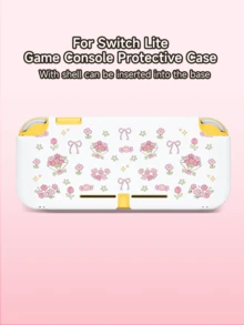 1 Set Cute Cartoon Pink Floral Pattern Compatible With Switch2 (2025)/Switch NS/Switch OLED Game Console Accessories, Including Protective Case/Dock Cover/Storage Bag, TPU Soft Shell, Stylish And Practical, Portable Stand, Shockproof, Scratch-Resistant, Anti-Fouling, Romantic Gift - Multicolor - View 26