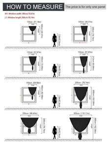 1pc Woven Floral Living Room/Bedroom Blackout Window Curtain, Self-Adhesive No Drilling Needed, Dust-Proof Thermal Insulation Translucent - Beige - View 2