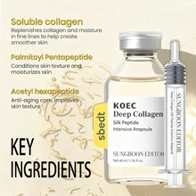 [Sungboon] Silk Lifting Peptide Ampoule | Wrinkle Care | Face-Lift At Home Serum With Peptides & Deep Collagen | Plumping, Smooth, Anti Aging Korean Skincare (30ml) - Collagen - 查看 3