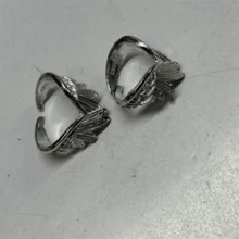 Anillo ajustable con alas de ángel, adecuado para uso diario - Plateado - Ver 2