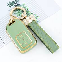 1pc High-End Refined Car Key Fob Cover, Suitable For Civic, Accord, CR-V, XRV, Ideal For Women - KY24 - View 6