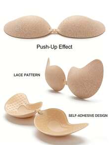 新款芒果形图案文胸 2 件装，前扣式自粘文胸，适合搭配裙子和婚纱。 - 彩色 - 查看 5