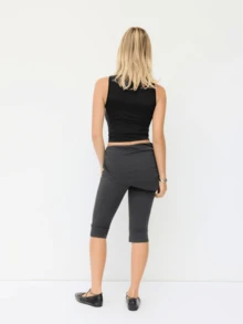 Women's Summer Tank Top, Tie Front Square Neck Sleeveless Crop Top, Cute Ballet Style Soft Knit Tank Top For Y2K Outfits - 黑色 - 查看 6