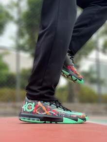 Giày bóng rổ Nike Zoom Kobe 3 Protro phiên bản Giáng sinh giới hạn: Phong cách, thoáng khí, giày bóng rổ cổ điển, unisex, màu trắng và xanh dương. - Đen Xanh Lá Cây - Xem 9