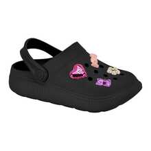 Molekinho Molekinha Kids' Flip-Flops - Fashionable Clogs With Fun Buttons - 106 Black Molekinha - View 1
