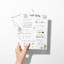 10/20/30/40/50pcs Baby Shower Prediction Cards, German Baby Time Capsule Cards, Cute Baby Milestone Cards, Baby Shower Games And Advice Cards - Multi-colored Cars - View 4