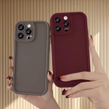 3 件装纯色简约个性化全包覆 TPU 防震手机壳，兼容 Apple 17、16、15、14、13、12、11 Pro Max、Air 等系列 - 彩色 - 查看 4