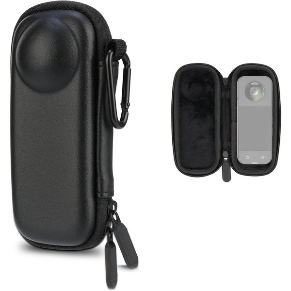 Hộp đựng cứng cáp tương thích với Insta360 X5, túi đựng du lịch nhỏ gọn tiện dụng kèm móc khóa, hộp bảo vệ phụ kiện máy quay hành động.