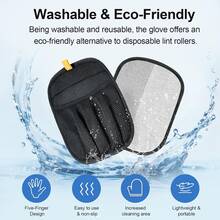 五指宠物美容手套，温和宠物毛发去除刷手套，适用于犬猫 - 查看 7