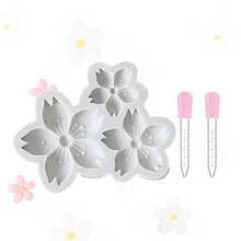 1Pc 3D Cherry Blossom Silicone Mold For DIY Soap, Candle & Jewelry Making - DIY Cherry Blossom Silicone Mold - View 8