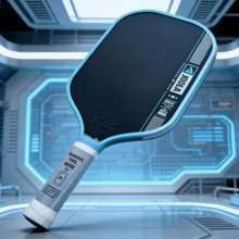 Pala de Pickleball de Edición Limitada Multicolor, Cara de Fibra de Carbono, Combina Potencia, Efecto y Control. Núcleo de Fusión Dinámica, Pala de Pickleball Profesional Diseñada para Jugadores Agresivos. - Azul - Ver 2
