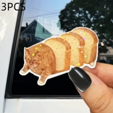 可爱伸爪黑猫贴纸，趣味猫咪面包片贴纸，个性化趣味防水装饰贴纸，防水乙烯基贴纸 - 哑光表面，自粘式保险杠贴纸，适用于汽车、窗户、笔记本电脑、卡车、水瓶 - 多功能设计，汽车贴纸 - 乙烯基 - 查看 17