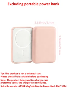 Magnetic Protective Case For IPhone - TPU Soft Anti-Drop Protective Cover, Compatible With MagSafe | Matte Texture And Secure Closure Design (Battery Not Included) - Pink - View 4