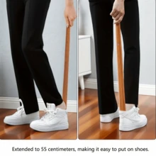 21.65 Inch Wooden Shoe Horn, Slouchy Essential Tool, Easy To Put On And Take Off Shoes, Household Necessity - Magnetic Shoehorn - View 4