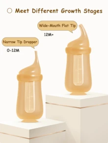 90ml Silicone Baby Feeder – Large Capacity, Easy To Use, Perfect For Beginners - Brown - View 7