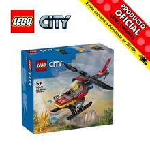 LEGO CITY - FIREFIGHTER RESCUE HELICOPTER, 60411, OFFICIALLY LICENSED SHOP, 24-48 HOUR SHIPPING PENINSULA, TOYS, BRICKS, PILOT, ADVENTURE, 100% ORIGINAL - 藍色 - 查看 9