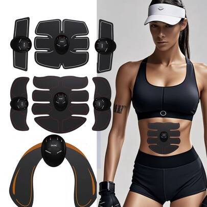 AXH. Wireless EMS Muscle Stimulator, Abdominal Muscle Trainer, Body Shaping Device For Abdomen & Buttocks, Unisex