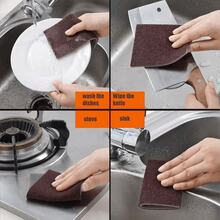 Kitchen Cleaning With Magic Wiping, Pot Washing, Dishwashing, Pot And Bowl Cleaning, Stain Removal, Rust Removal Special, Diamond Sponge Wiping - A - View 3