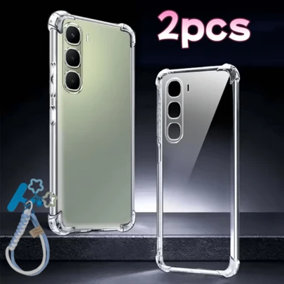 1pc Transparent Phone Case And 1pc Phone Lanyard, Compatible With Motorola Moto G85, Hot 50 Pro+, 17/17 Pro/17 Pro Max, Pixel 10/10 Pro/10 Pro XL/6/7/8/9/9A, Anti-Drop Phone Protective Cover