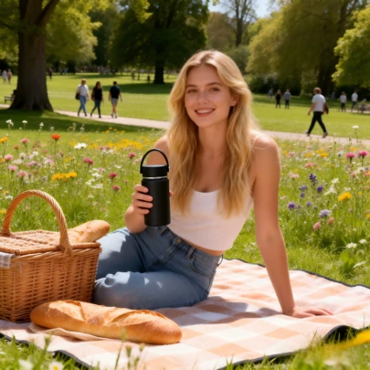 新款不锈钢运动水壶 真空保温水壶 宽口便携水壶 户外运动保温杯水壶