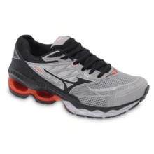 Men's Wave Creation 20 Running Shoes For Gym, Walking, And Running With Cushioning - Gray/Orange - View 2