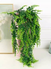 Artificial Hanging Fern Plant - Realistic Fern Vines, Suitable For Wedding Decor, Birthday Party, Garden Events, Indoor & Outdoor Use - Outdoor Greenery | Decorative Vines | Durable Foliage, Wedding Decor, Bridal, Backdrop, Props, Wreaths, Tablescapes, Centerpieces, Garlands, Candle Wreaths, Banquets, Dates, Parties - Green - View 9