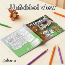 GDTME Magic "24 Page Non Thick Colored Paper Simple Coloring Book, Magic Coloring Book Simple Coloring Page, Super Cute And Comfortable Space Design, Coloring Book Can Release Emotions, Relieve Anxiety, Ideal Gift For Festivals And Special Occasions, Office Supplies, School Supplies - JX-434 - View 4