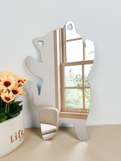 1PC Acrylic Cute Cat 3D Stereoscopic Mirror Sticker, Girl's Room Wall Decoration Sticker, Wall Sticker, Vinyl Sticker, Home Decoration, Spring Decoration, Rejuvenated Home, Rama Decoration Sticker, Mirror Wall Decoration, Room Decoration, Wall Mirror, Bathroom Decoration, Living Room Decoration