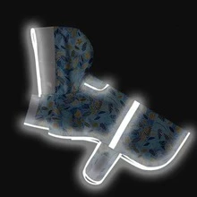 1件宠物雨衣，狗狗蓝色带帽反光防水防风雨衣，中大型犬雨衣 - 霧霾藍 - 查看 4