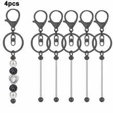 4/6pcs Blank Beading Rods, Assorted Alloy Lobster Clasp Keychains, Suitable For DIY Keychain, Bag Pendant, Beaded Jewelry, Craft Gift Making For Family And Friends (4 Color Options) - Medium 8 Beaded Buckle - View 15
