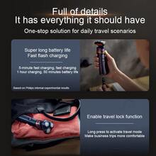 Afeitadora eléctrica Philips X5001 Wet & Dry con cabezales flotantes de 360°, 50 min de autonomía, resistente al agua IPX7, recargable por USB, SkinEase - Multicolor - Ver 5