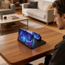Amplificador de Pantalla de Teléfono 3D HD, Soporte Plegable Portátil para Juegos y Series.Amplificador de Pantalla HD para Gamer, Aumenta la Precisión, Compatible con Todos los Celulares.Material ABS duradero - Negro - Ver 11