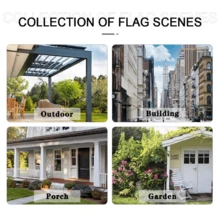 American Flag, Indoor And Outdoor Hanging Decorations - 4 Grommets (Corners) | 43x71 Inch - View 8