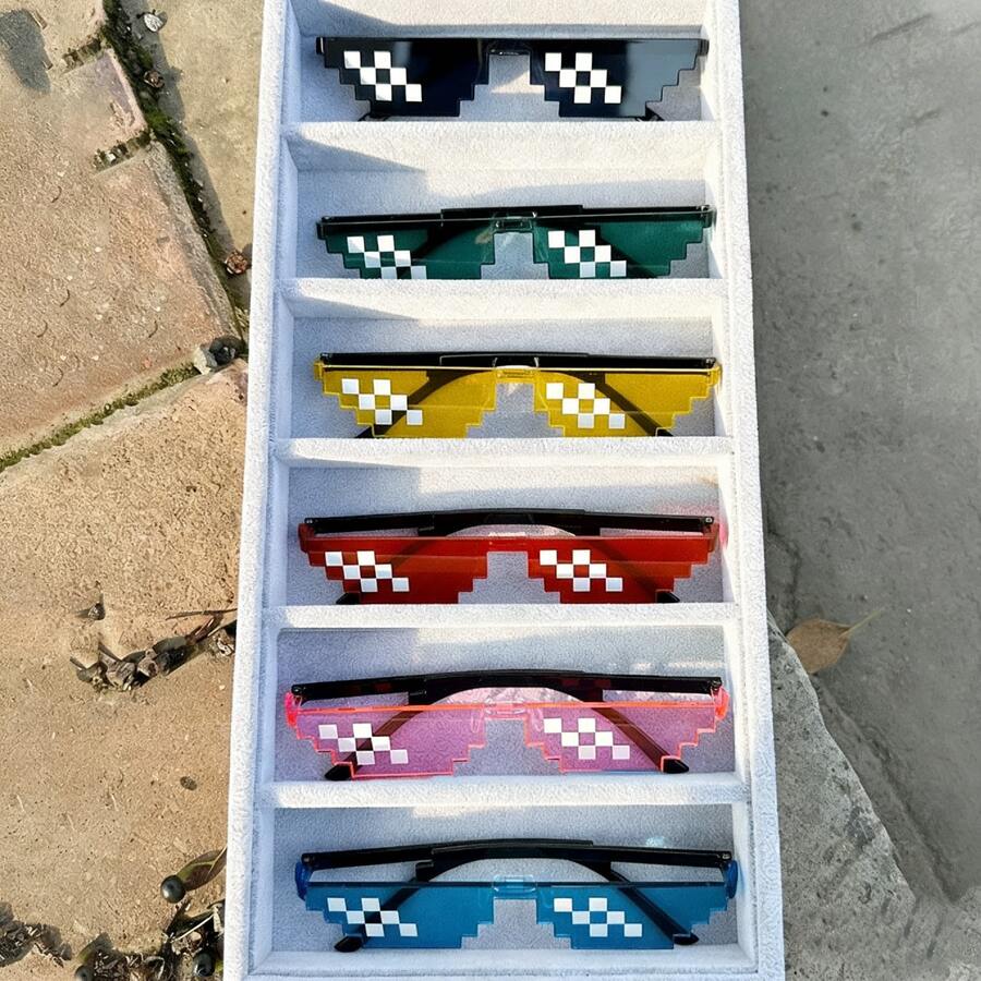 6 piezas gafas de moda de alta gama para exteriores - Multicolor - Ver 1