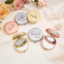 Gương trang điểm nhỏ cá nhân hóa, Quà tặng phù dâu, Gương trang điểm hoa sinh nhật, Gương bỏ túi cho nữ, Quà cảm ơn phù dâu, Quà tặng tiệc cưới - Nhiều màu - Xem 5
